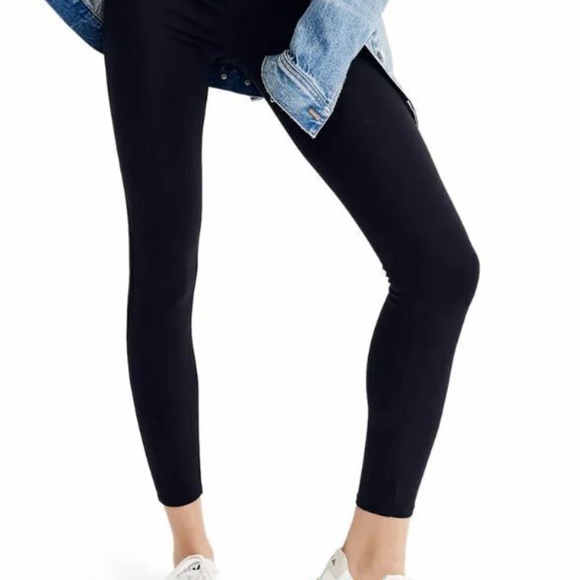 MILES BY MADEWELL Womens Leggings Black High-Rise Knit Elastic (S) - Picture 1 of 7